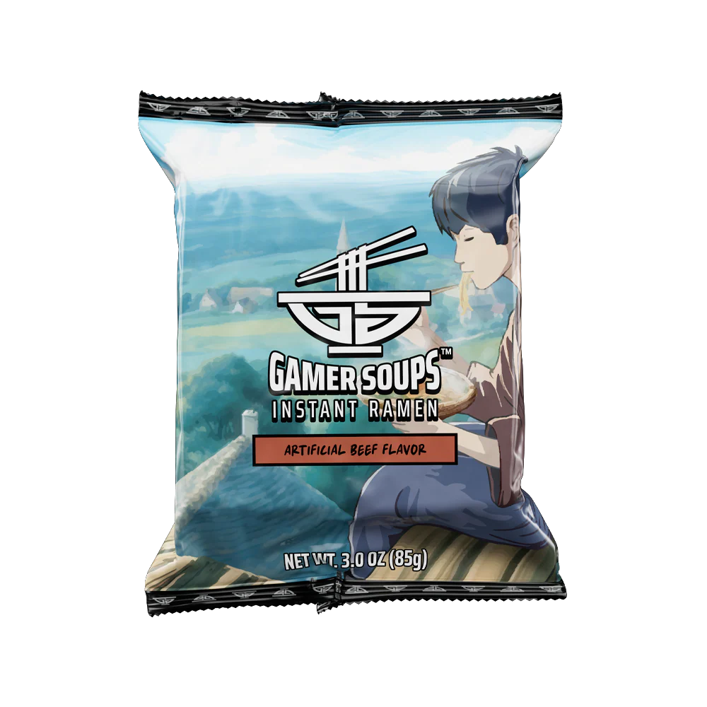 Gamer Soups Instant Noodles - Beef Bricks (5 Pack) - Image 2
