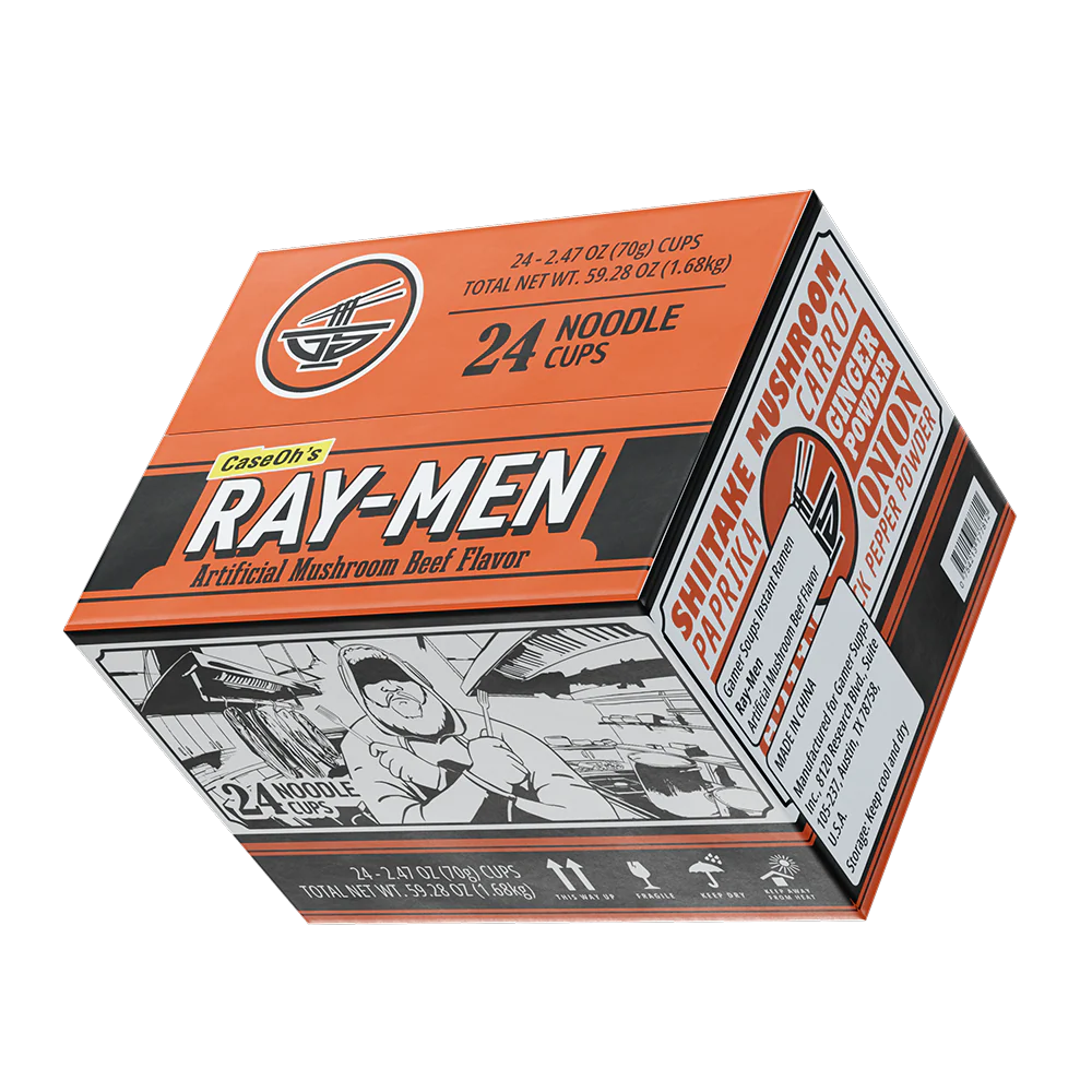 Gamer Soups Instant Noodles - CaseOh's Ray-Men (24 Cup Box) - Image 3