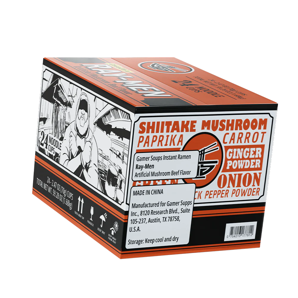 Gamer Soups Instant Noodles - CaseOh's Ray-Men (24 Cup Box) - Image 5