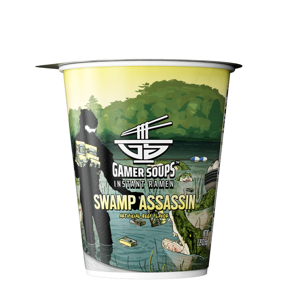 Gamer Soups Instant Noodles - Swamp Assassin (24 Cup Box) - Image 4