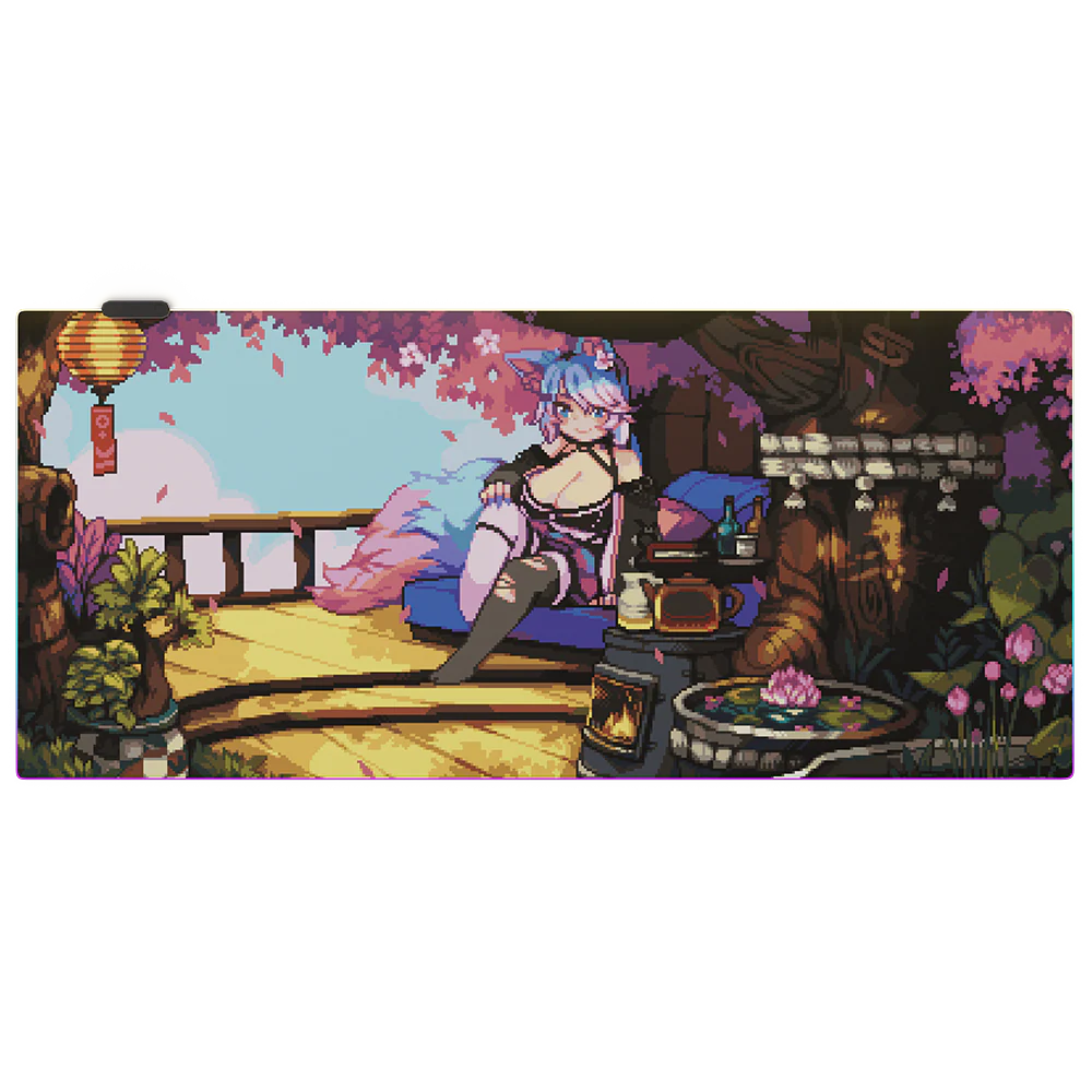 PIXEL CUPS x Silvervale RGB Mouse Pad - Image 2